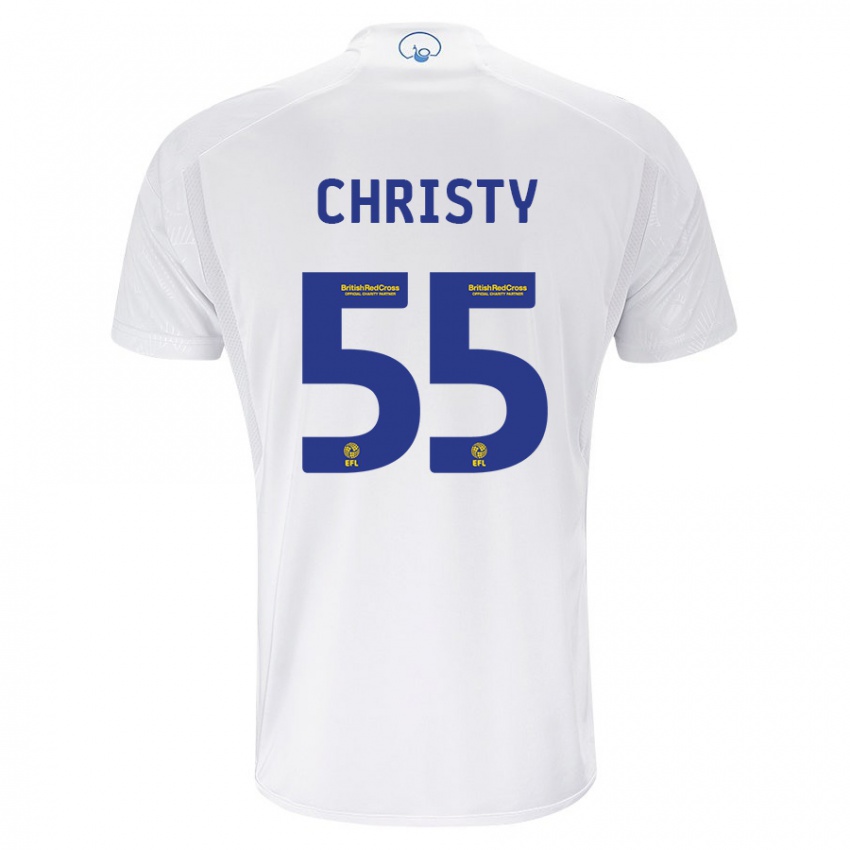 Kinder Harry Christy #55 Weiß Heimtrikot Trikot 2023/24 T-Shirt Schweiz