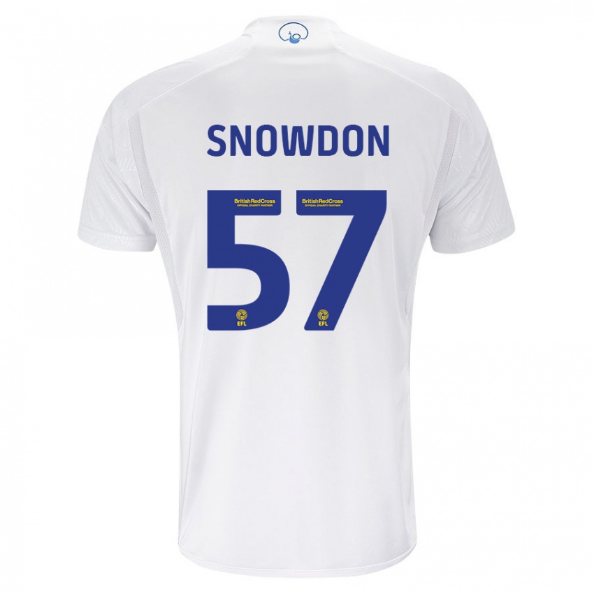 Enfant Maillot Joe Snowdon #57 Blanc Tenues Domicile 2023/24 T-Shirt Suisse