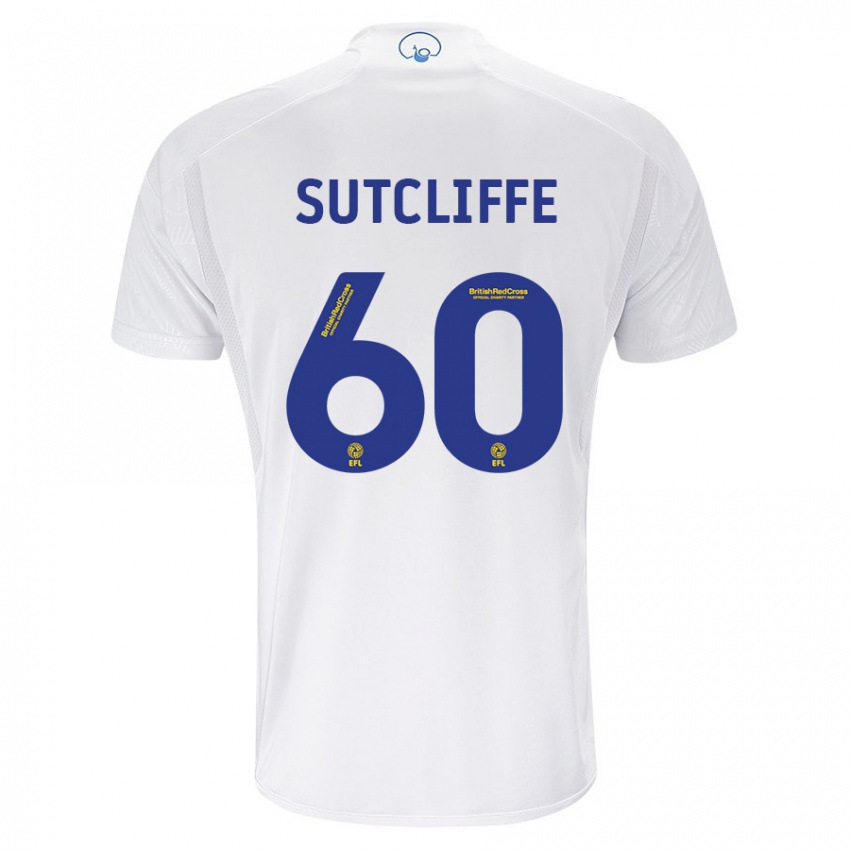 Enfant Maillot Harvey Sutcliffe #60 Blanc Tenues Domicile 2023/24 T-Shirt Suisse