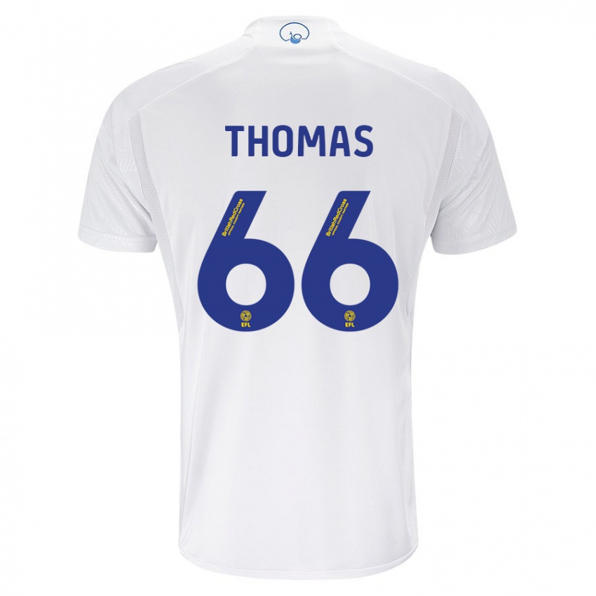 Enfant Maillot Luca Thomas #66 Blanc Tenues Domicile 2023/24 T-Shirt Suisse
