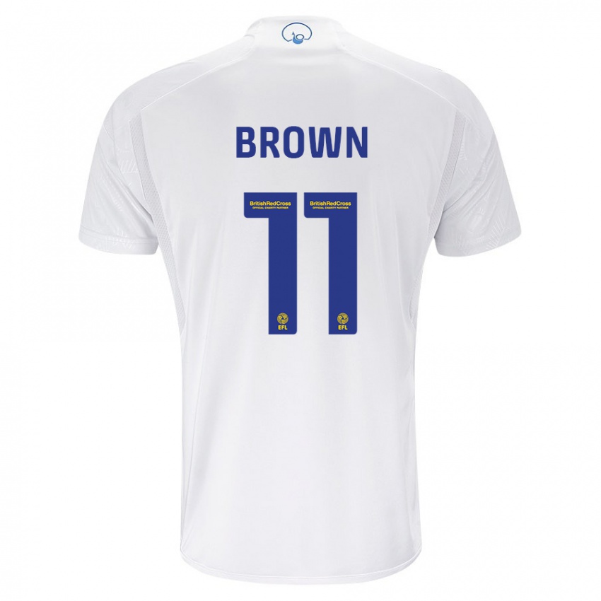 Enfant Maillot Abbie Brown #11 Blanc Tenues Domicile 2023/24 T-Shirt Suisse