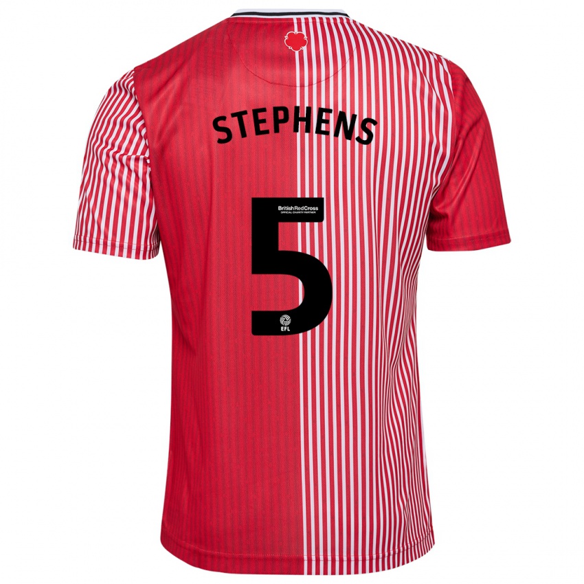 Enfant Maillot Jack Stephens #5 Rouge Tenues Domicile 2023/24 T-Shirt Suisse