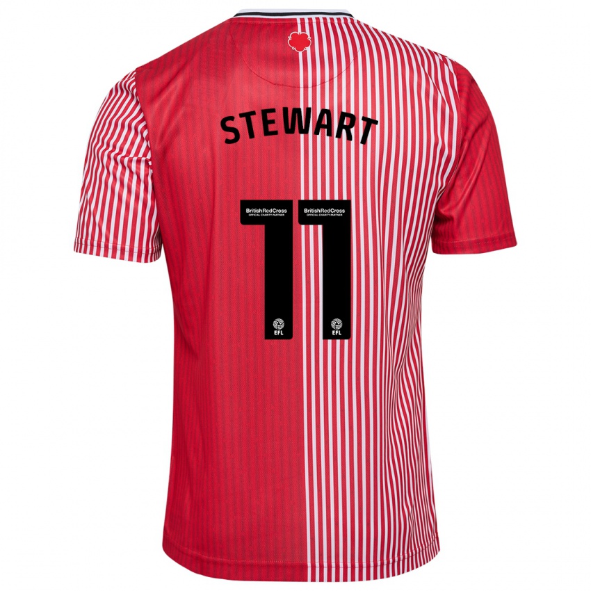 Enfant Maillot Ross Stewart #11 Rouge Tenues Domicile 2023/24 T-Shirt Suisse