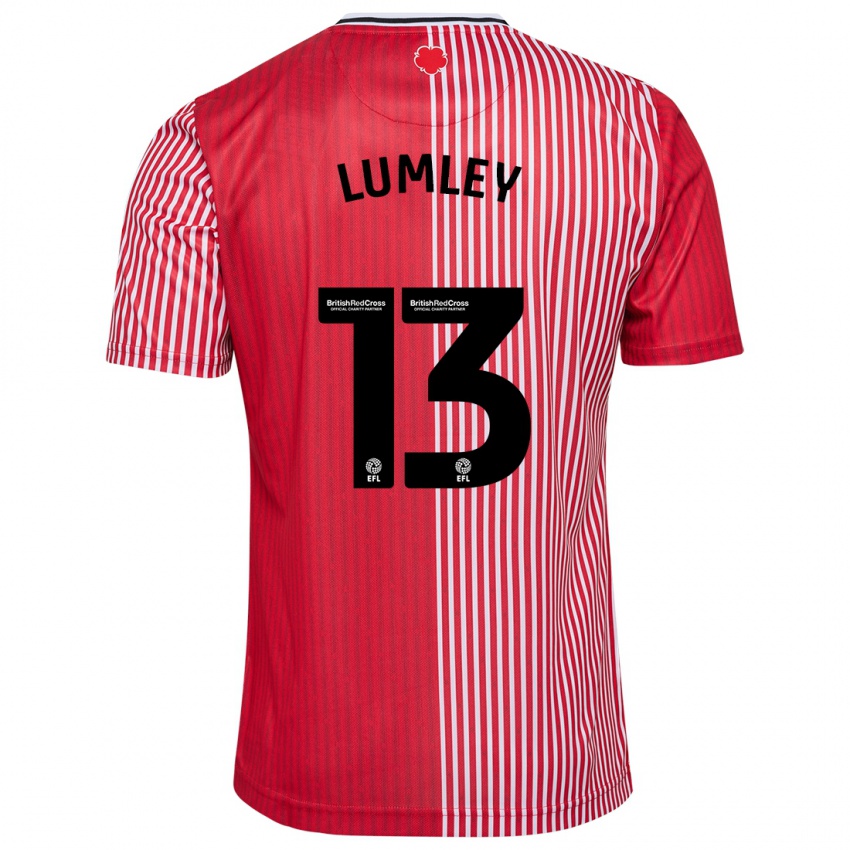 Enfant Maillot Joe Lumley #13 Rouge Tenues Domicile 2023/24 T-Shirt Suisse