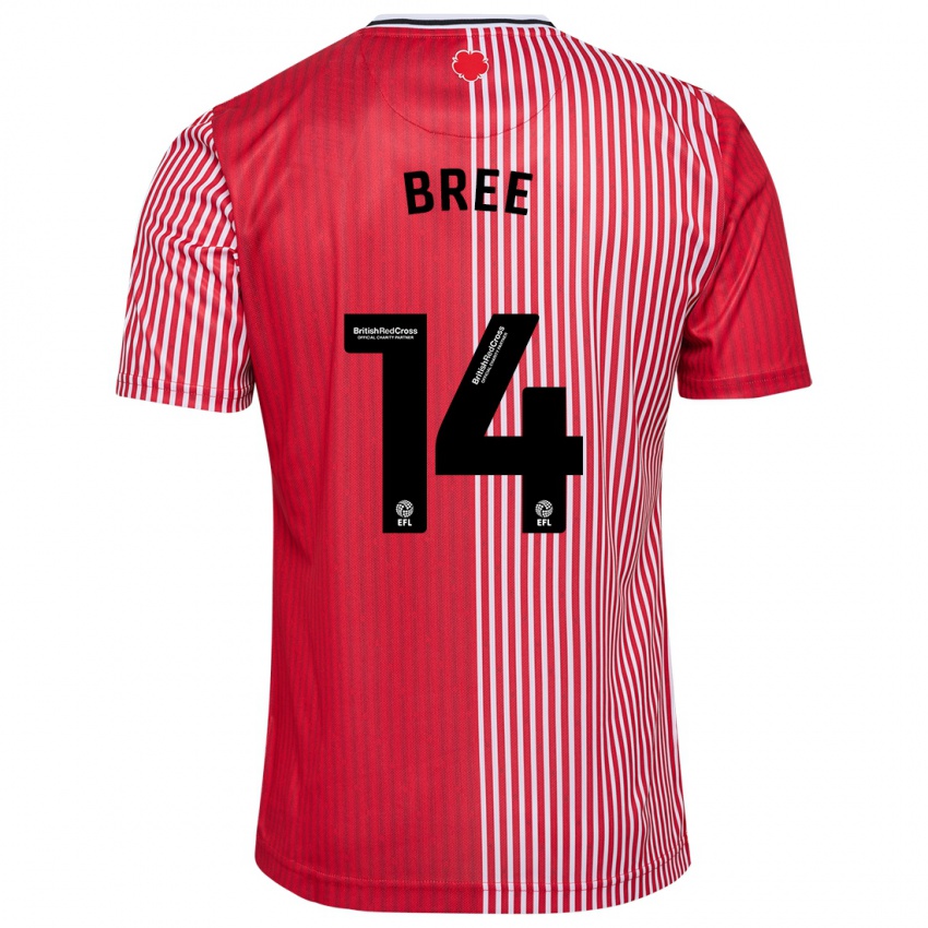 Enfant Maillot James Bree #14 Rouge Tenues Domicile 2023/24 T-Shirt Suisse