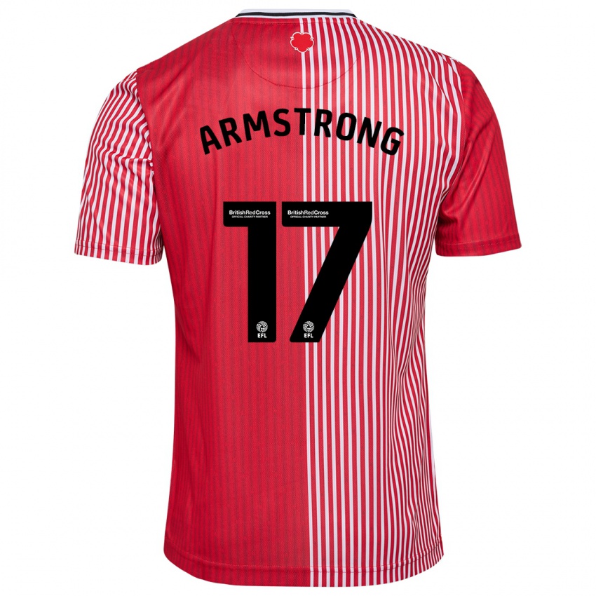 Enfant Maillot Stuart Armstrong #17 Rouge Tenues Domicile 2023/24 T-Shirt Suisse