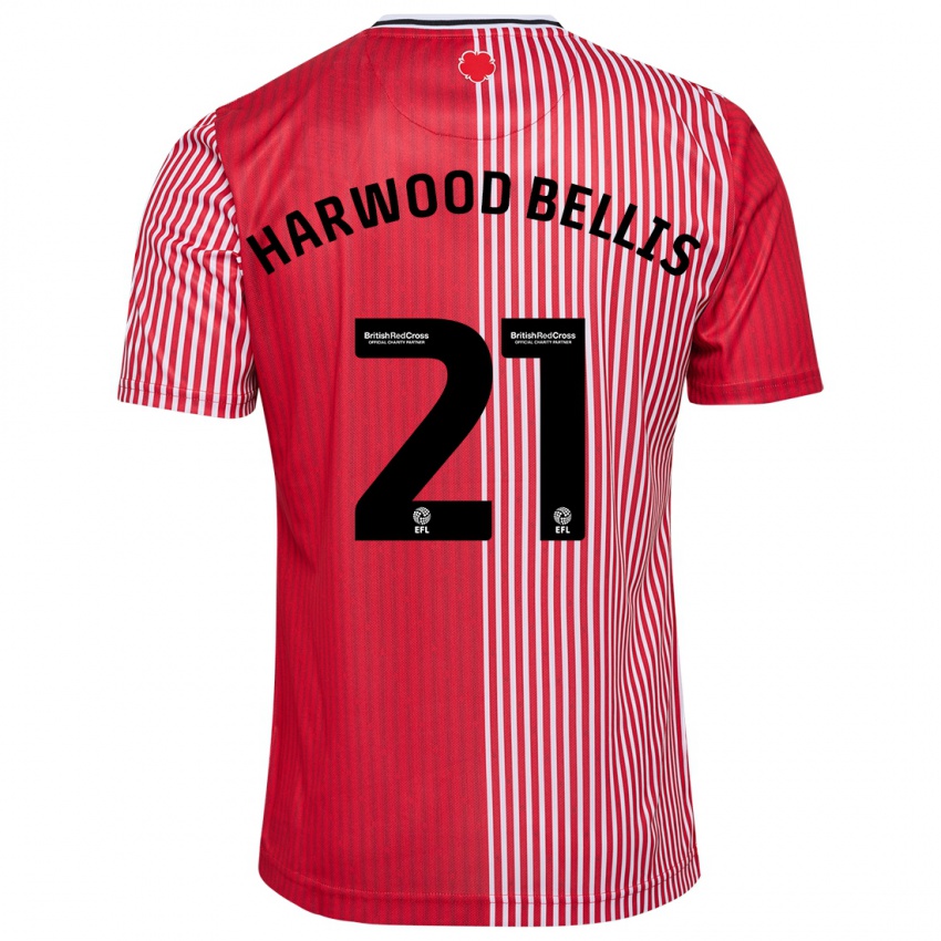 Enfant Maillot Taylor Harwood-Bellis #21 Rouge Tenues Domicile 2023/24 T-Shirt Suisse