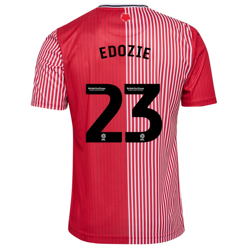 Enfant Maillot Samuel Edozie #23 Rouge Tenues Domicile 2023/24 T-Shirt Suisse