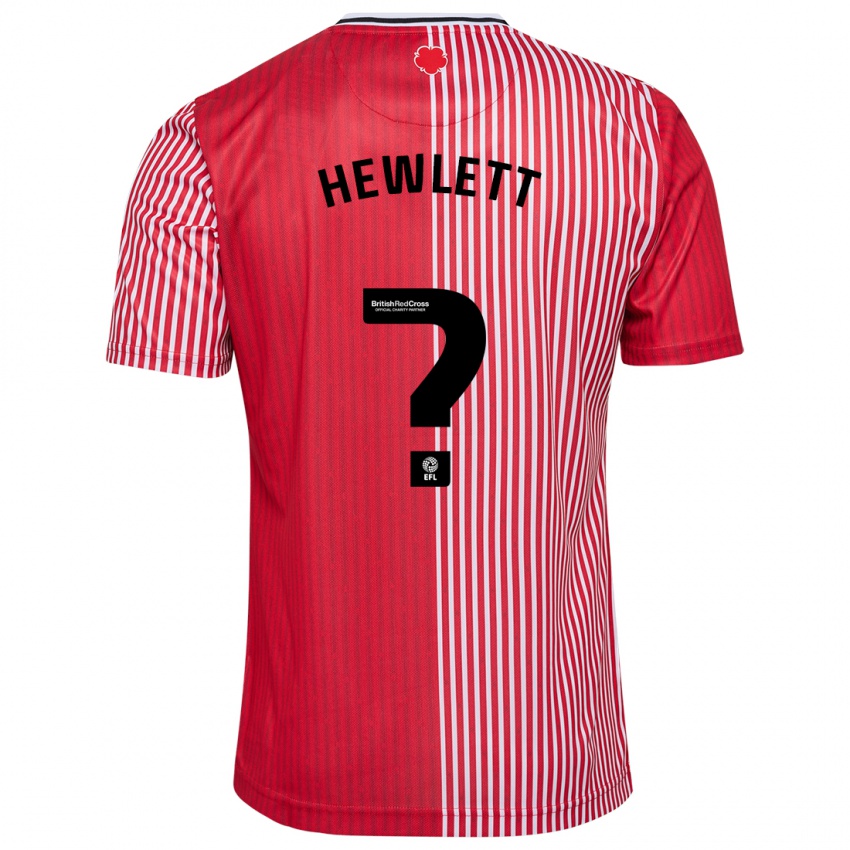 Enfant Maillot Jem Hewlett #0 Rouge Tenues Domicile 2023/24 T-Shirt Suisse