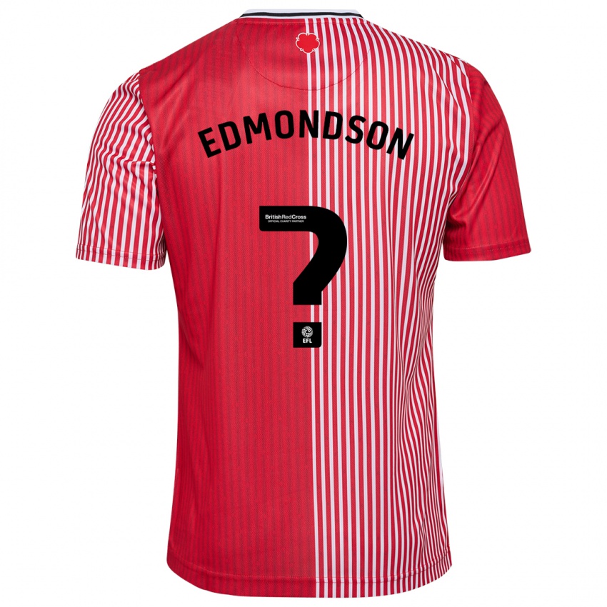 Enfant Maillot Tyler Edmondson #0 Rouge Tenues Domicile 2023/24 T-Shirt Suisse