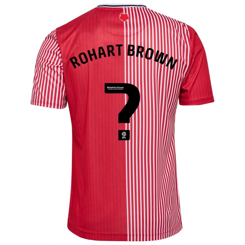 Kinder Thierry Rohart-Brown #0 Rot Heimtrikot Trikot 2023/24 T-Shirt Schweiz