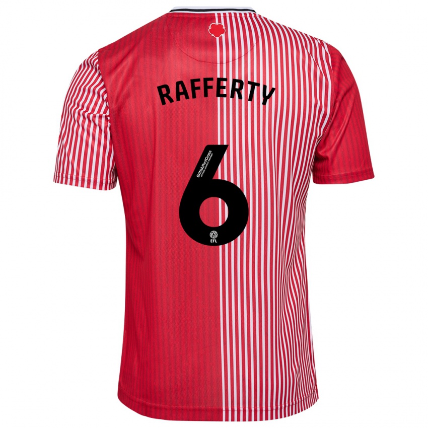 Kinder Laura Rafferty #6 Rot Heimtrikot Trikot 2023/24 T-Shirt Schweiz
