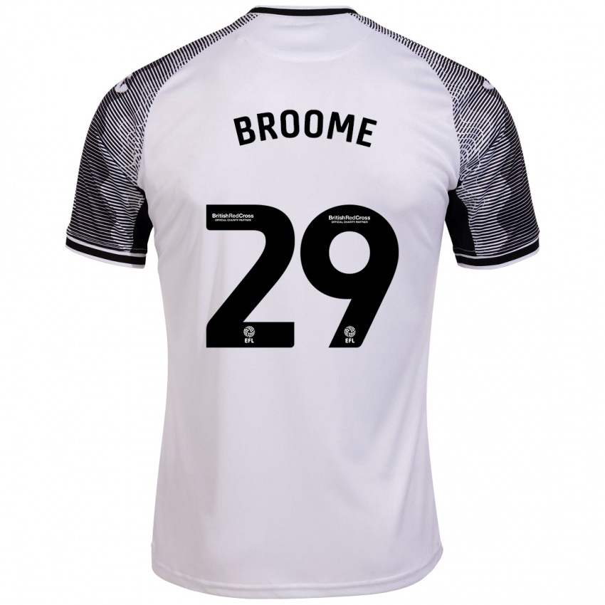 Enfant Maillot Nathan Broome #29 Blanc Tenues Domicile 2023/24 T-Shirt Suisse