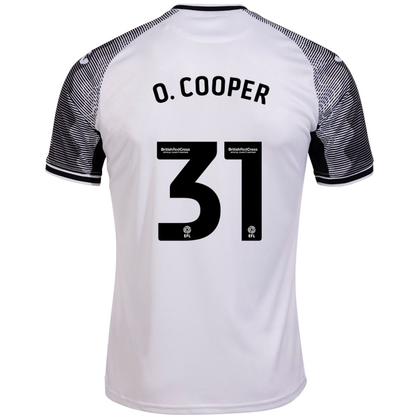 Enfant Maillot Oliver Cooper #31 Blanc Tenues Domicile 2023/24 T-Shirt Suisse