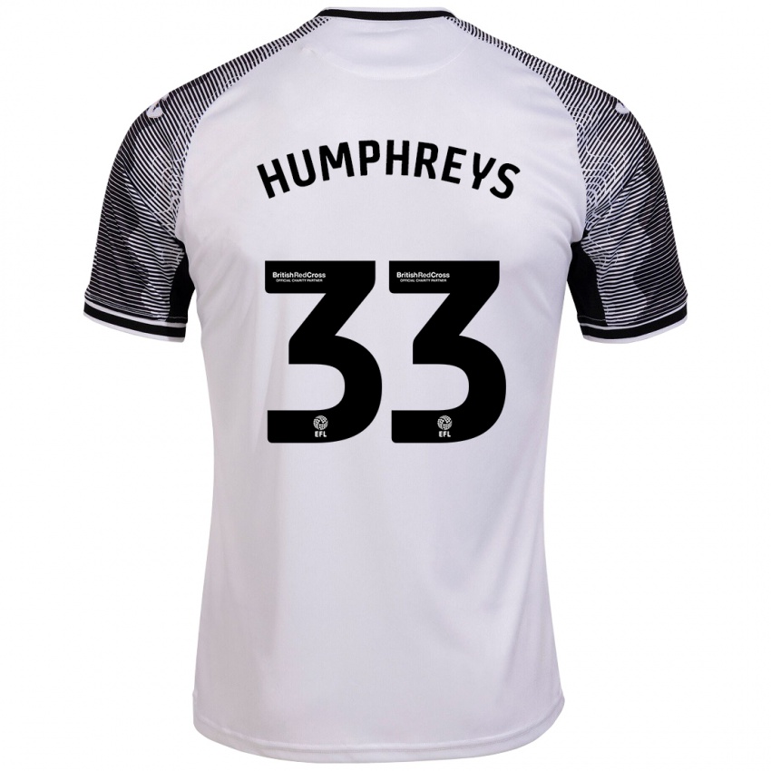 Enfant Maillot Bashir Humphreys #33 Blanc Tenues Domicile 2023/24 T-Shirt Suisse