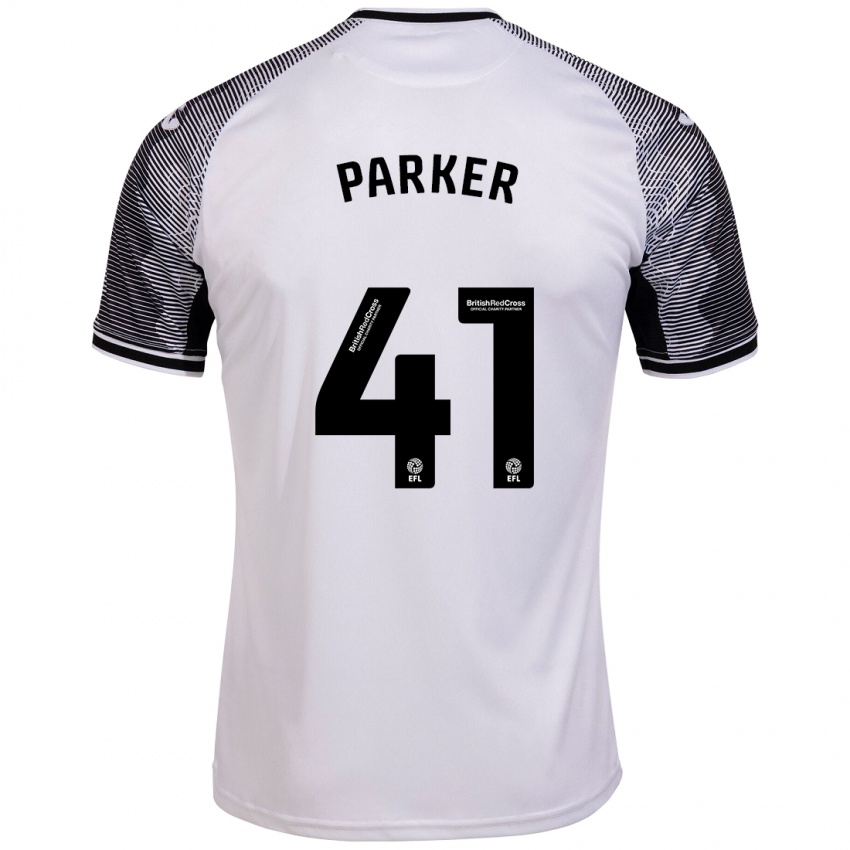 Enfant Maillot Sam Parker #41 Blanc Tenues Domicile 2023/24 T-Shirt Suisse