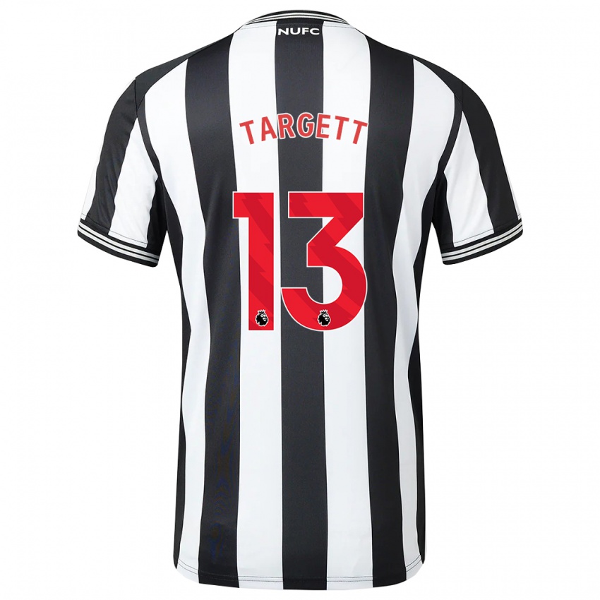 Enfant Maillot Matt Targett #13 Noir Blanc Tenues Domicile 2023/24 T-Shirt Suisse