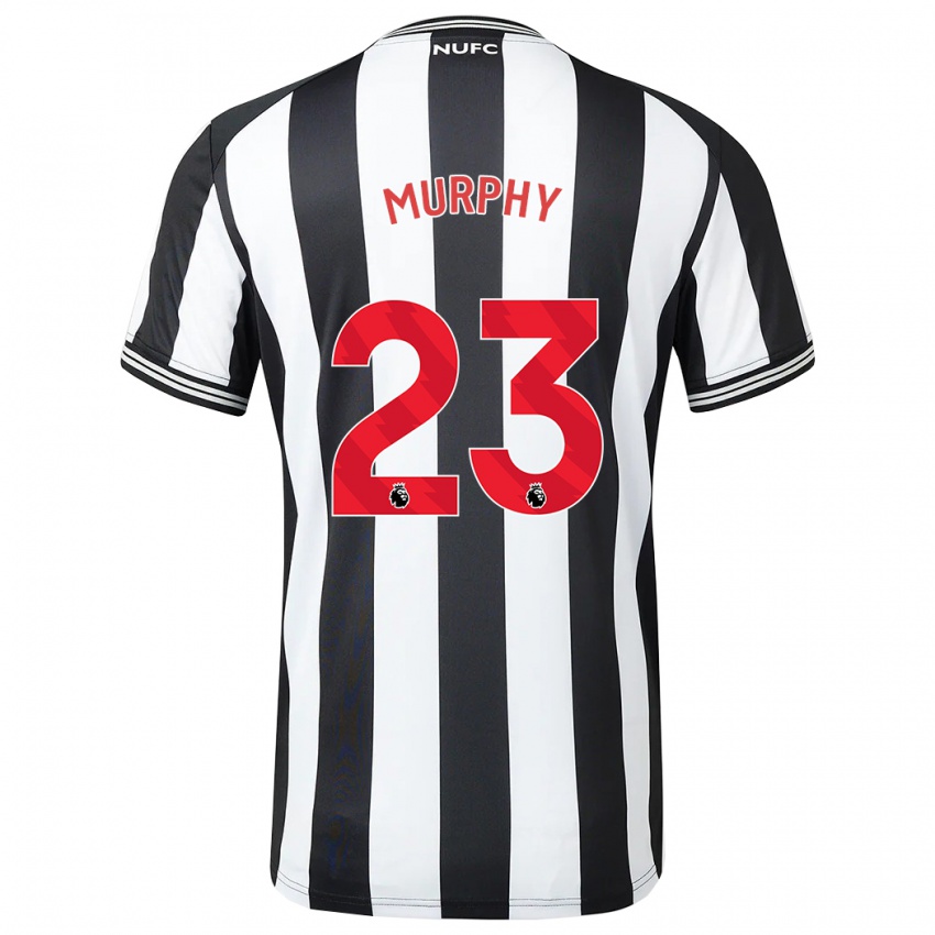 Enfant Maillot Jacob Murphy #23 Noir Blanc Tenues Domicile 2023/24 T-Shirt Suisse
