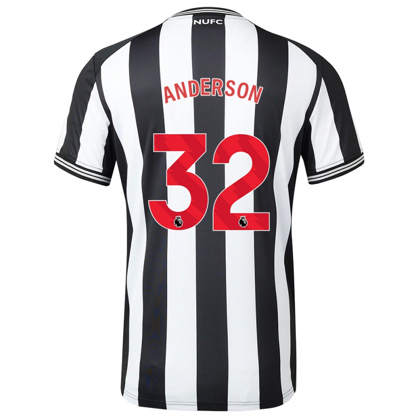 Kinder Elliot Anderson #32 Schwarz-Weiss Heimtrikot Trikot 2023/24 T-Shirt Schweiz
