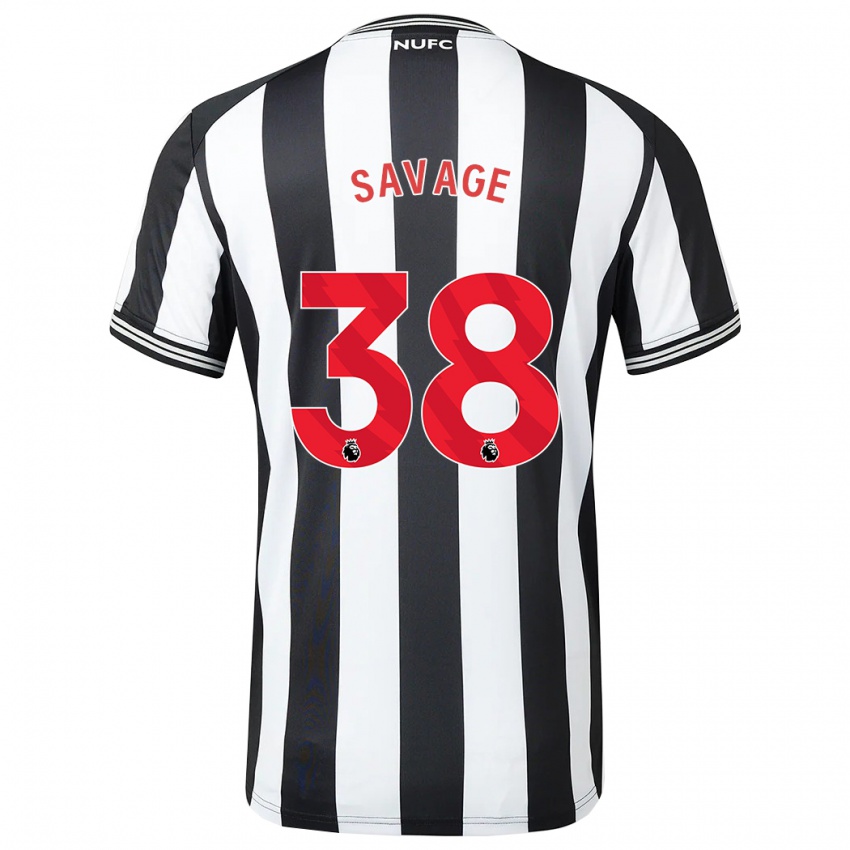 Enfant Maillot Remi Savage #38 Noir Blanc Tenues Domicile 2023/24 T-Shirt Suisse