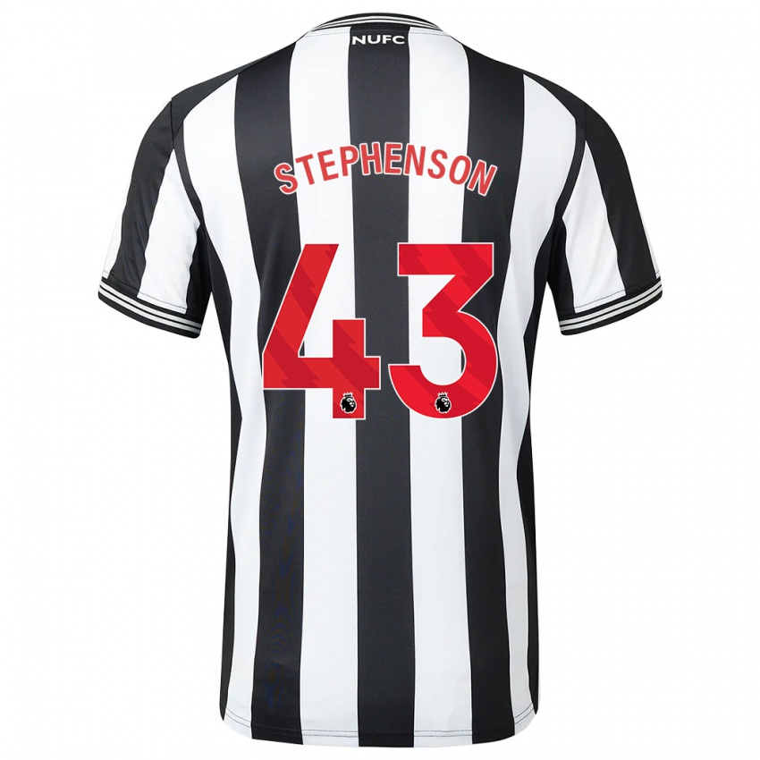 Enfant Maillot Dylan Stephenson #43 Noir Blanc Tenues Domicile 2023/24 T-Shirt Suisse
