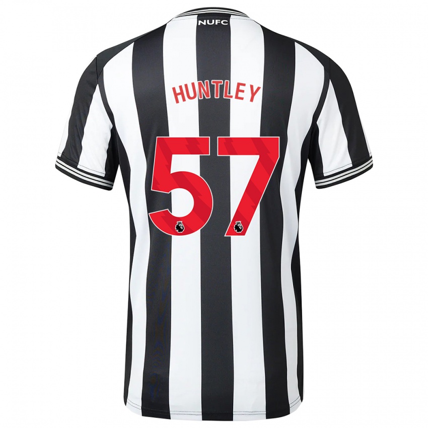 Enfant Maillot James Huntley #57 Noir Blanc Tenues Domicile 2023/24 T-Shirt Suisse