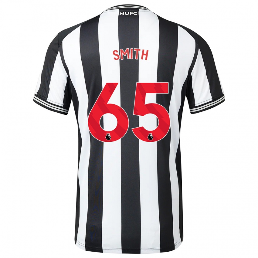 Enfant Maillot Jude Smith #65 Noir Blanc Tenues Domicile 2023/24 T-Shirt Suisse