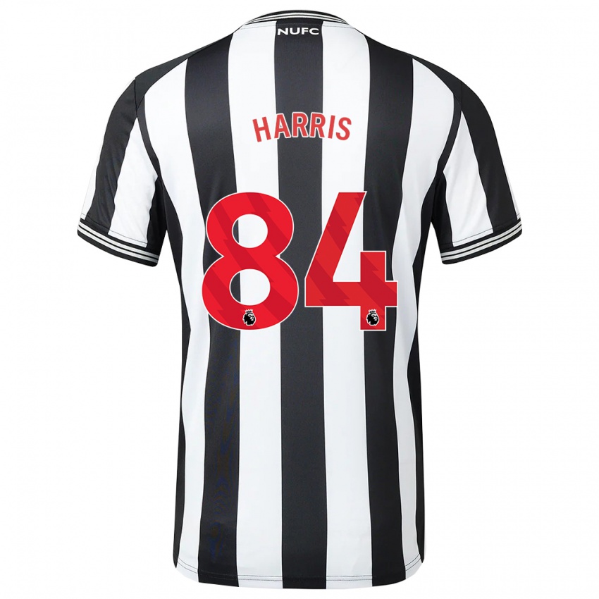Enfant Maillot Aidan Harris #84 Noir Blanc Tenues Domicile 2023/24 T-Shirt Suisse