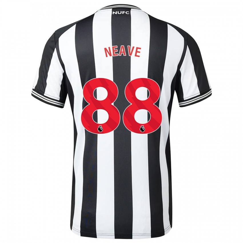 Enfant Maillot Sean Neave #88 Noir Blanc Tenues Domicile 2023/24 T-Shirt Suisse