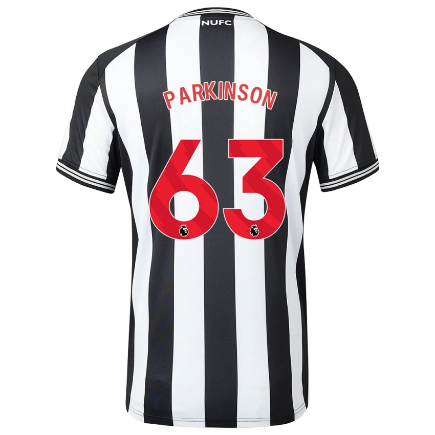 Enfant Maillot Ben Parkinson #63 Noir Blanc Tenues Domicile 2023/24 T-Shirt Suisse