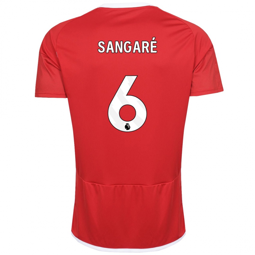 Enfant Maillot Ibrahim Sangare #6 Rouge Tenues Domicile 2023/24 T-Shirt Suisse