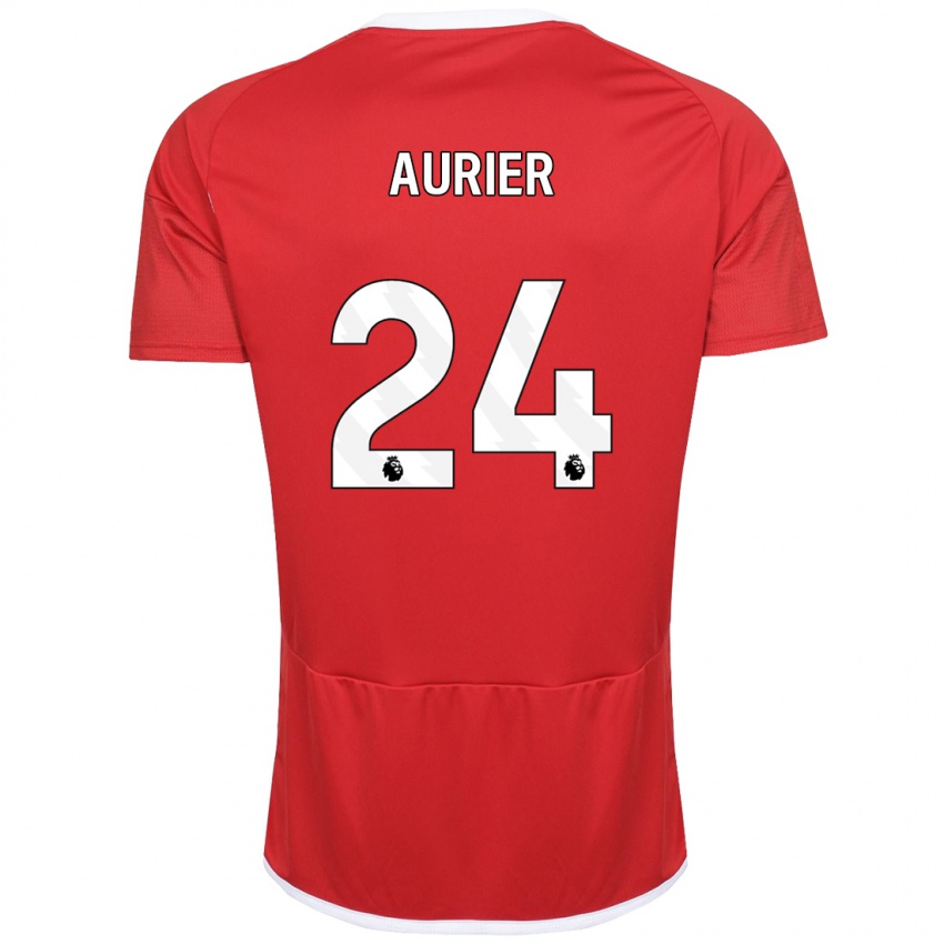 Enfant Maillot Serge Aurier #24 Rouge Tenues Domicile 2023/24 T-Shirt Suisse