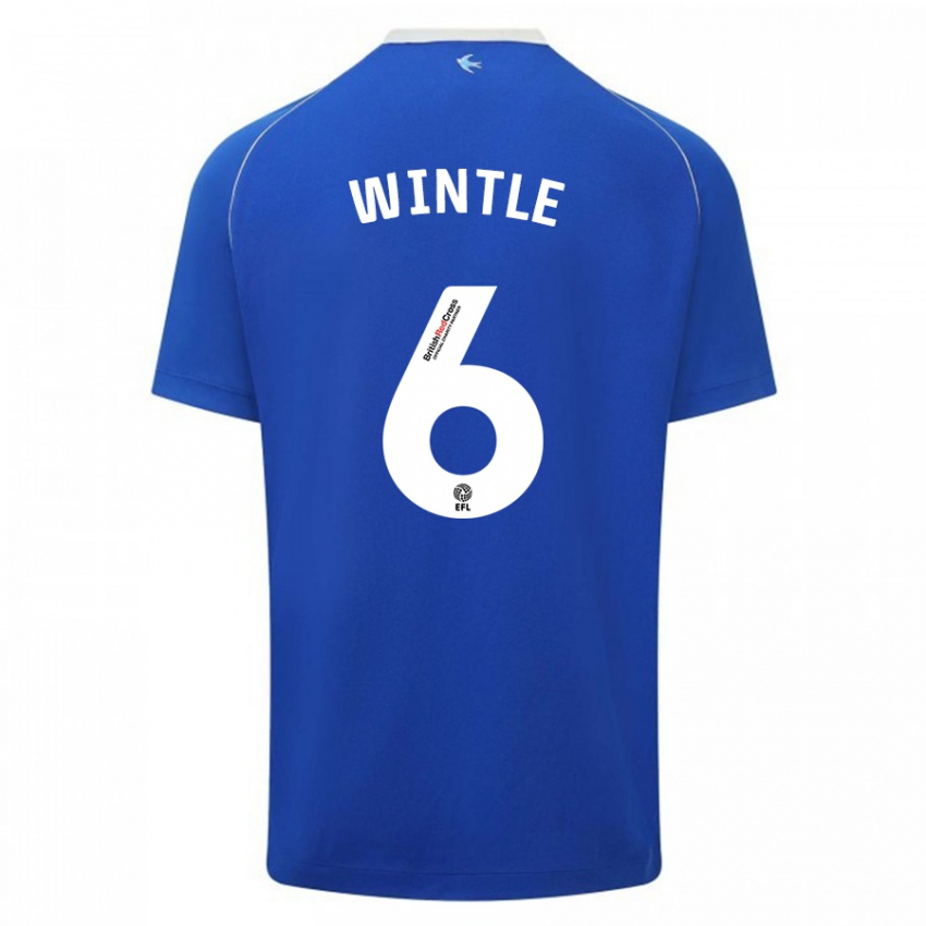 Enfant Maillot Ryan Wintle #6 Bleu Tenues Domicile 2023/24 T-Shirt Suisse