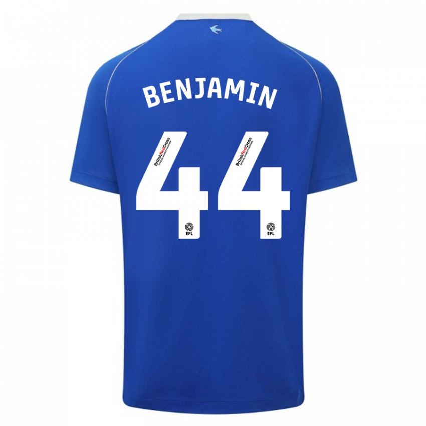 Enfant Maillot Xavier Benjamin #44 Bleu Tenues Domicile 2023/24 T-Shirt Suisse