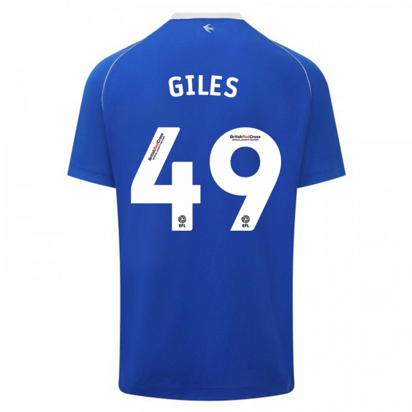Enfant Maillot Luey Giles #49 Bleu Tenues Domicile 2023/24 T-Shirt Suisse