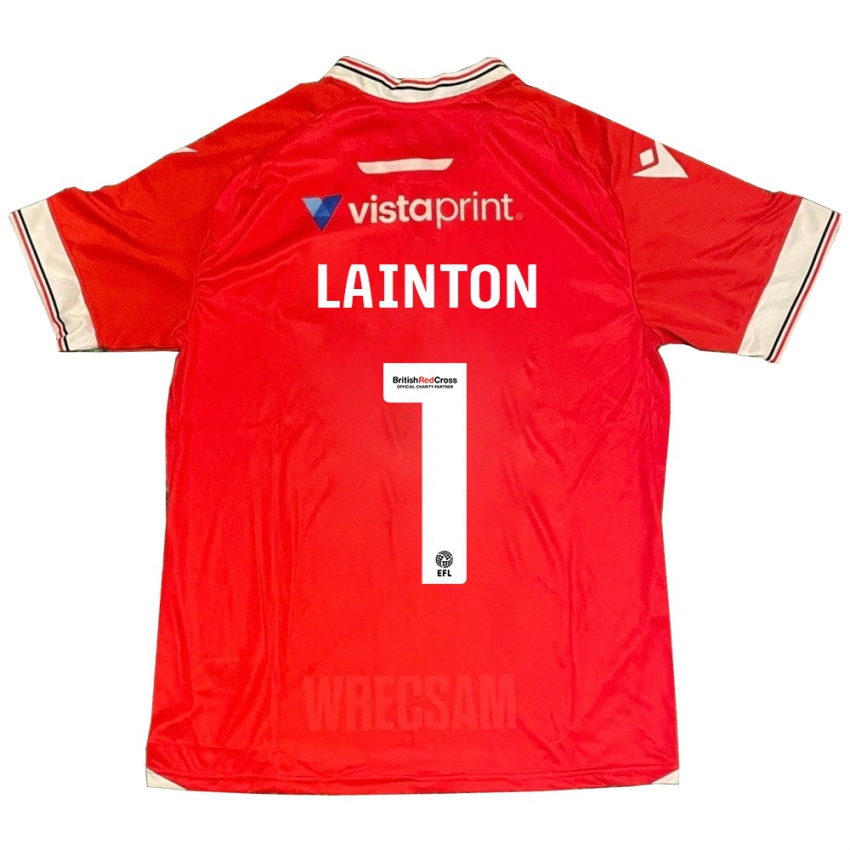 Enfant Maillot Rob Lainton #1 Rouge Tenues Domicile 2023/24 T-Shirt Suisse