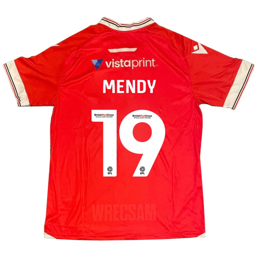 Enfant Maillot Jacob Mendy #19 Rouge Tenues Domicile 2023/24 T-Shirt Suisse