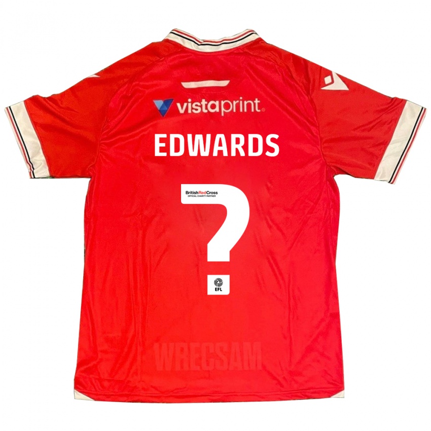 Enfant Maillot Callum Edwards #0 Rouge Tenues Domicile 2023/24 T-Shirt Suisse