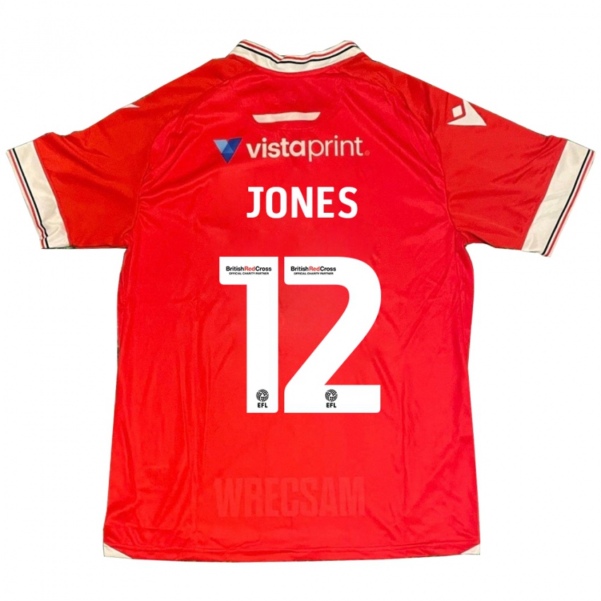 Enfant Maillot Carra Jones #12 Rouge Tenues Domicile 2023/24 T-Shirt Suisse