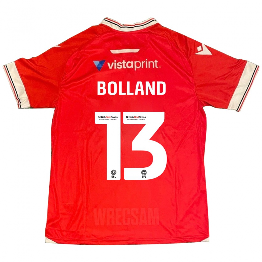Enfant Maillot Charlotte Bolland #13 Rouge Tenues Domicile 2023/24 T-Shirt Suisse