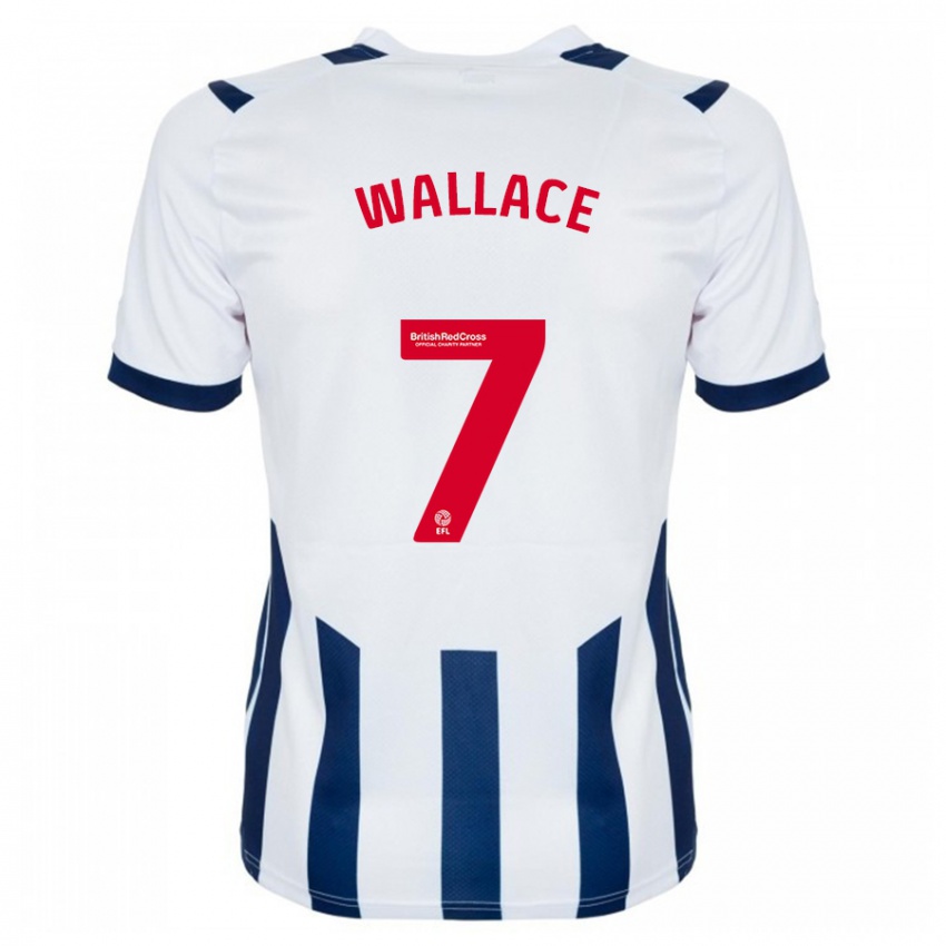 Enfant Maillot Jed Wallace #7 Blanc Tenues Domicile 2023/24 T-Shirt Suisse