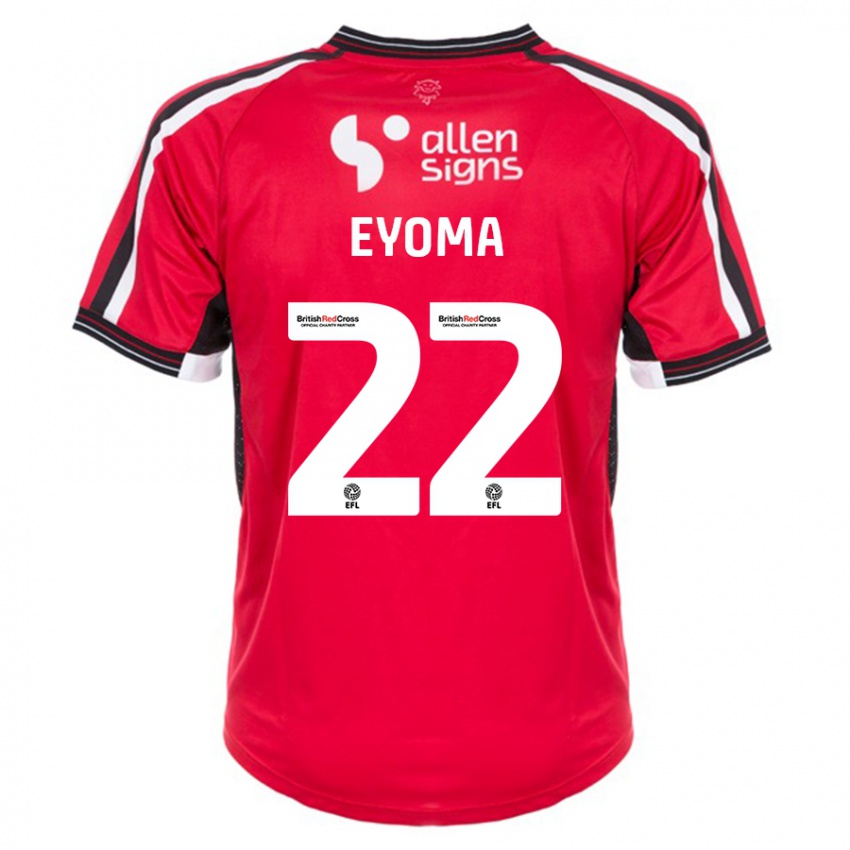 Enfant Maillot Timothy Eyoma #22 Rouge Tenues Domicile 2023/24 T-Shirt Suisse