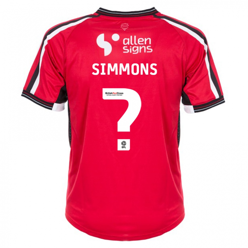 Kinder Noah Simmons #0 Rot Heimtrikot Trikot 2023/24 T-Shirt Schweiz