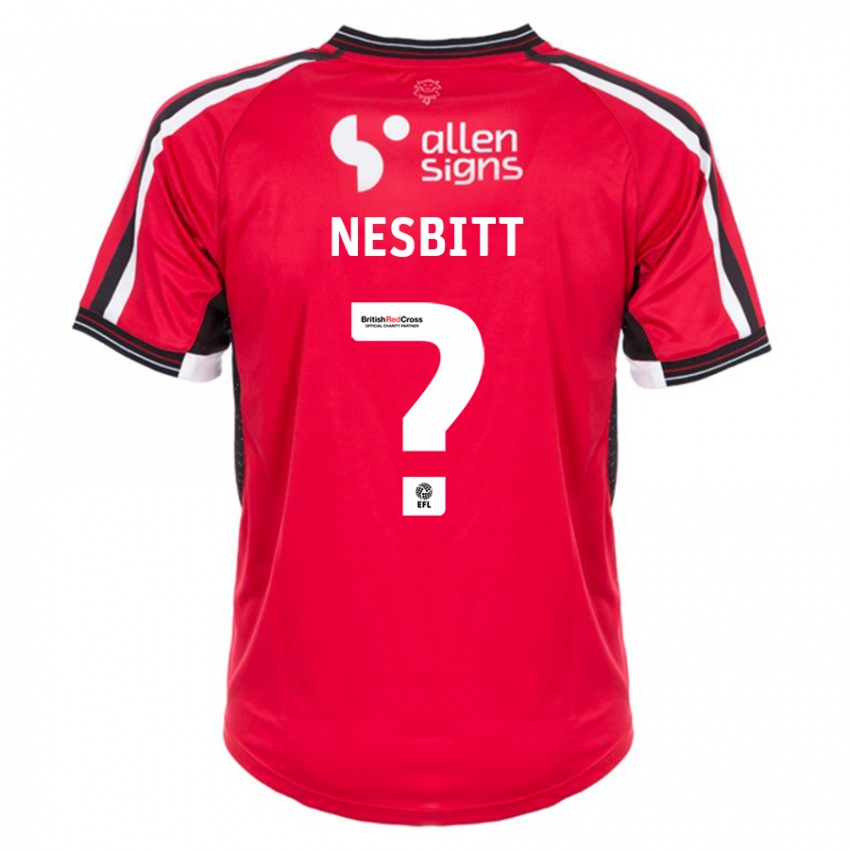 Kinder Thomas Nesbitt #0 Rot Heimtrikot Trikot 2023/24 T-Shirt Schweiz