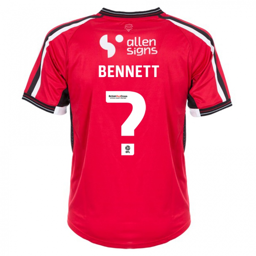 Kinder Hugo Bennett #0 Rot Heimtrikot Trikot 2023/24 T-Shirt Schweiz