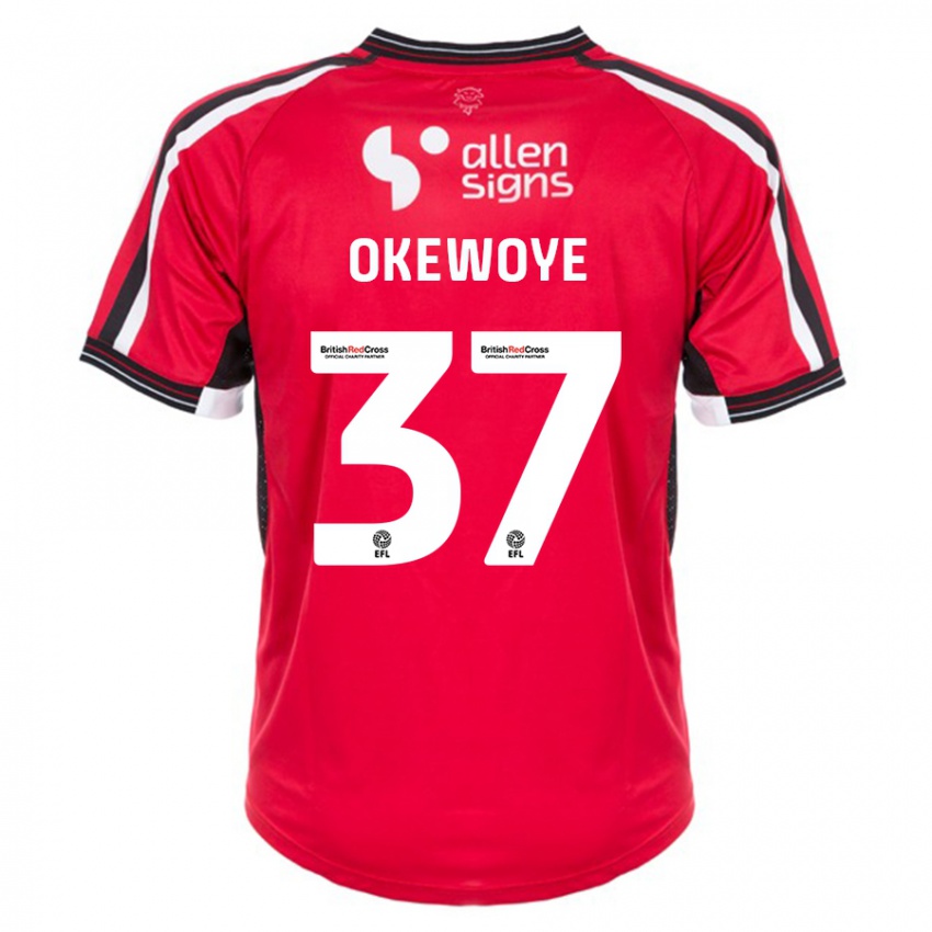 Kinder Gbolahan Okewoye #37 Rot Heimtrikot Trikot 2023/24 T-Shirt Schweiz