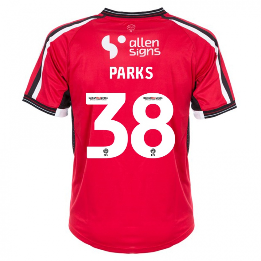 Kinder Charlie Parks #38 Rot Heimtrikot Trikot 2023/24 T-Shirt Schweiz
