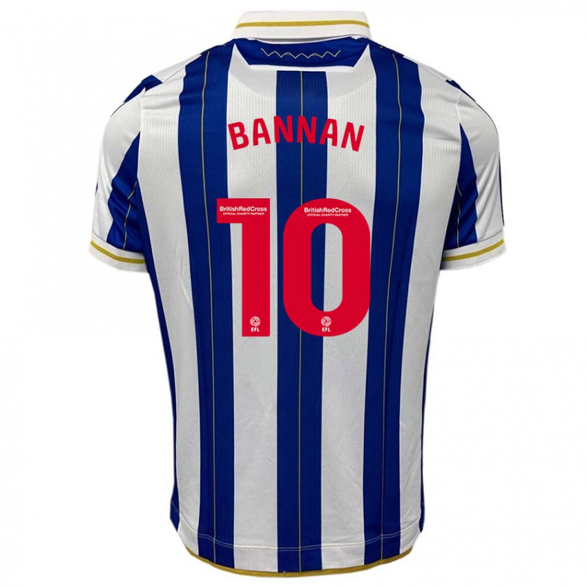 Enfant Maillot Barry Bannan #10 Bleu Blanc Tenues Domicile 2023/24 T-Shirt Suisse