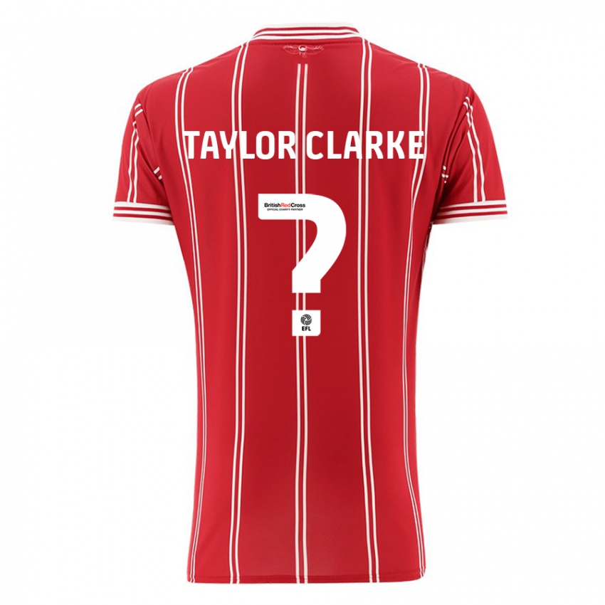 Enfant Maillot Omar Taylor-Clarke #0 Rouge Tenues Domicile 2023/24 T-Shirt Suisse