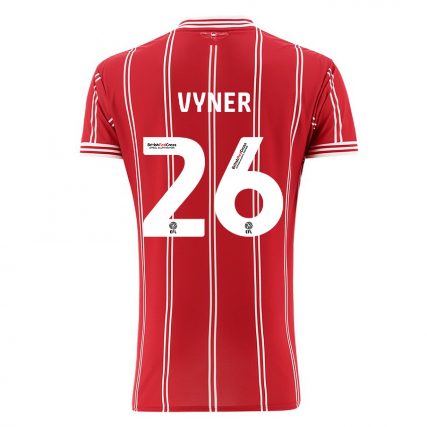Enfant Maillot Zak Vyner #26 Rouge Tenues Domicile 2023/24 T-Shirt Suisse